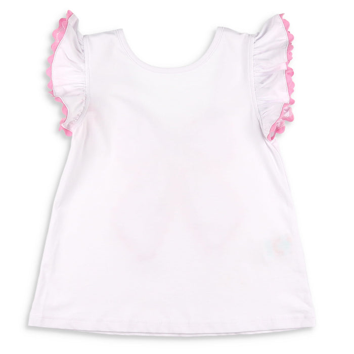 White Bow Back Top