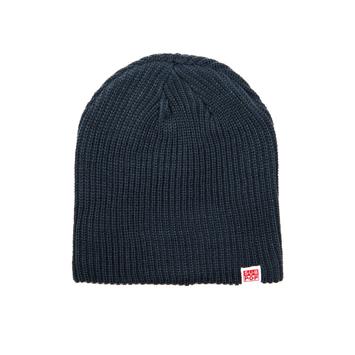 Wide Cable Knit Hat Blue