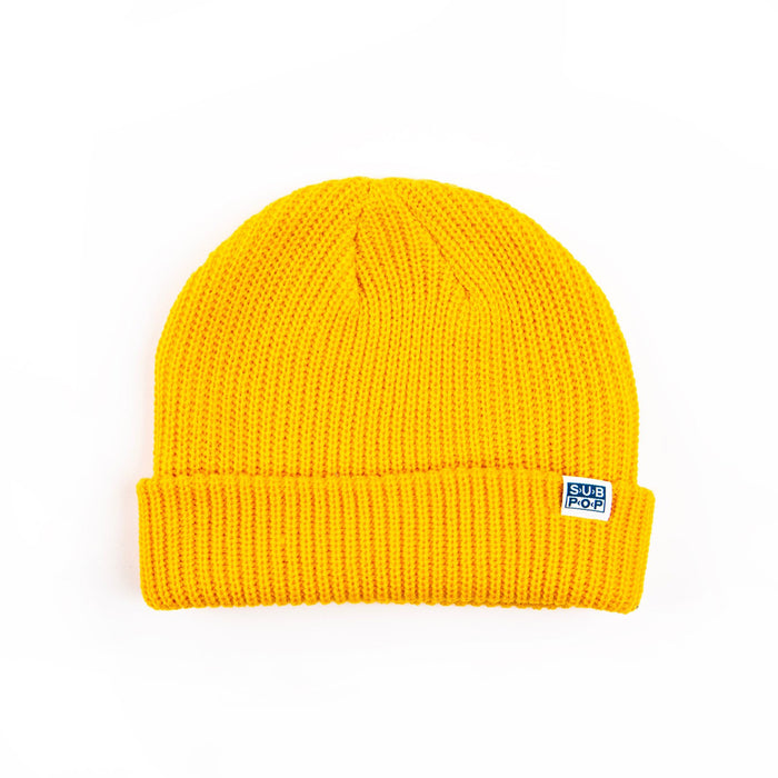 Wide Cable Knit Hat Gold