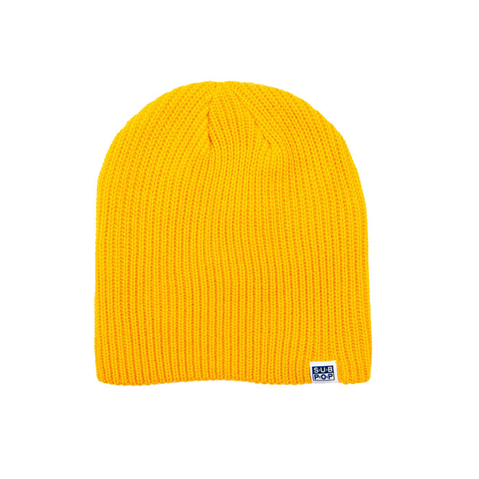 Wide Cable Knit Hat Gold