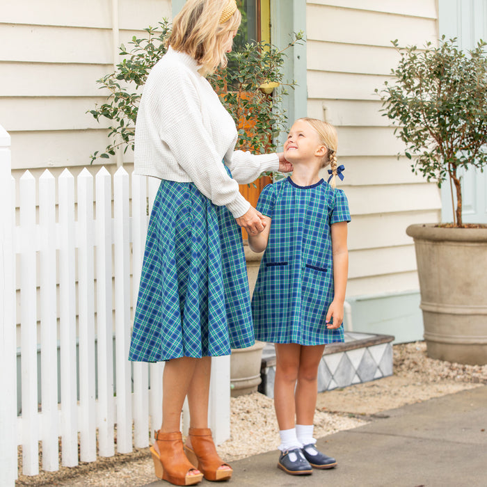 Womens Circle Skirt - Midnight Tartan