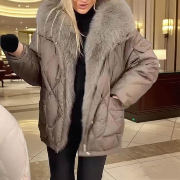 Fashion Women's Wear Mid-length Hooded Cotton Jacket BadAssWear.fi