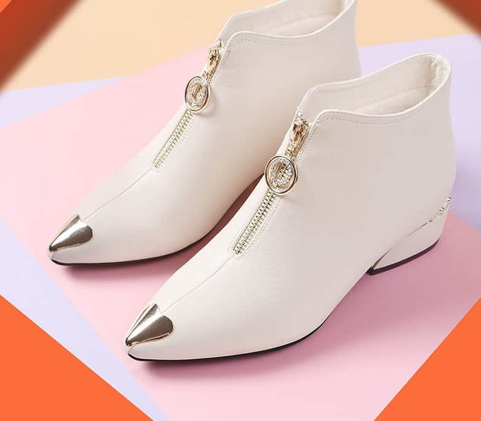 Plush Short Boots Women Flat With Thick Heel BadAssWear.fi