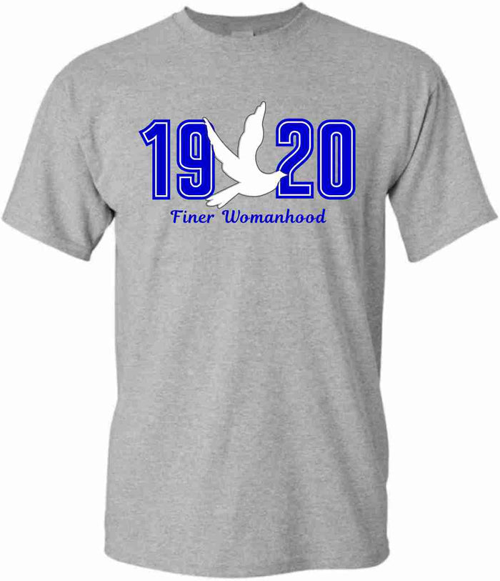 Zeta 1920 Dove Applique Tee